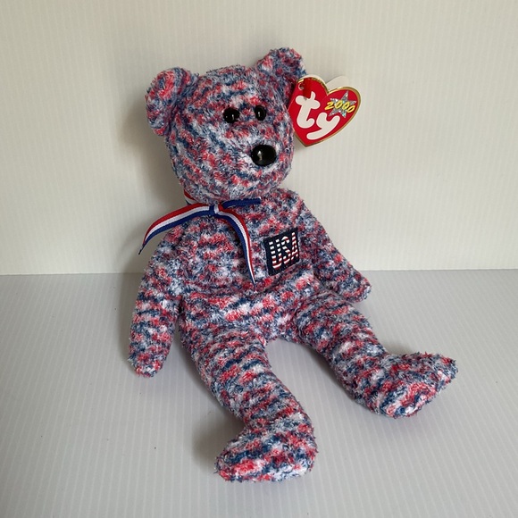 Ty Beanie Baby “USA” Bear 2000– Rare Patriotic Plush - Picture 2 of 11